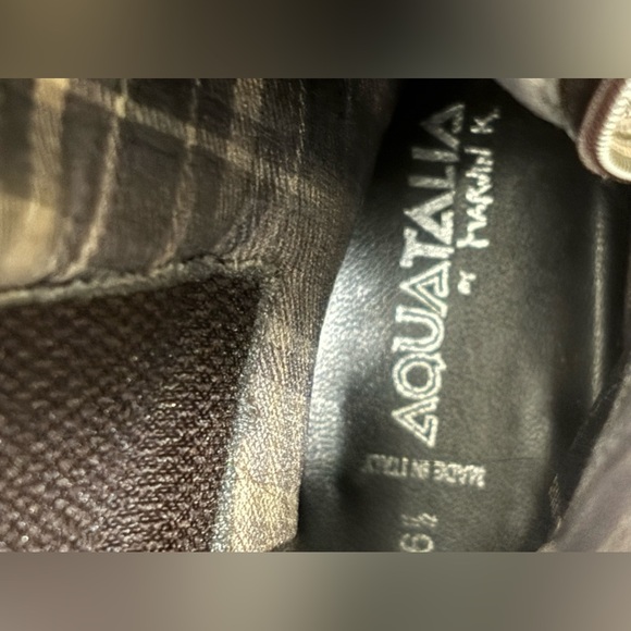 Aquatalia by Marvin K. 'Orion' Boot Sz 6.5 Brown Weatherproof Tall Leather Boot - Picture 9 of 10
